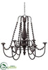 Silk Plants Direct Hanging Chandelier - Brown Antique - Pack of 1