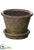 Paper Mache Pot - Brown Antique - Pack of 6