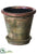 Paper Mache Pot - Brown Antique - Pack of 6