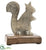 Silk Plants Direct Squirrel Table Top - Silver Antique - Pack of 6