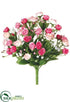 Silk Plants Direct Rose Bush - Pink Cream - Pack of 24