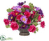 Silk Plants Direct Poppy,  Ranunculus Pink Green - Purple Beauty - Pack of 1