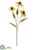 Silk Plants Direct Rudbeckia Spray - Olive Green Light - Pack of 12