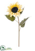 Silk Plants Direct Sunflower Spray - Olive Green Light - Pack of 12
