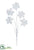 Glittered Snowflake Spray - Blue Light - Pack of 12