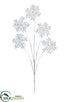 Silk Plants Direct Glittered Snowflake Spray - Blue Light - Pack of 12