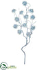 Silk Plants Direct Glittered Snowball Spray - Blue Light - Pack of 12