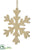 Snowflake Ornament - Brown Light - Pack of 24