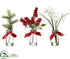 Silk Plants Direct Pine, Paperwhite, Berry Assortment - Assorted - Pack of 4