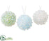 Silk Plants Direct Glittered Bead Ball Ornament - Assorted - Pack of 12