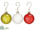 Silk Plants Direct Glass Ball Ornament - Assorted - Pack of 4