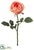 Garden Cabbage Rose Spray - Salmon Two Tone - Pack of 6