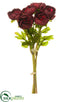Silk Plants Direct Ranunculus Bundle - Cranberry Two Tone - Pack of 12
