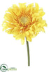 Silk Plants Direct Gerbera Daisy Spray - Yellow Two Tone - Pack of 12