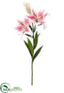 Silk Plants Direct Casablanca Lily Spray - Pink Two Tone - Pack of 12
