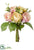 Silk Plants Direct Ranunculus, Rose Bouquet - Rose Two Tone - Pack of 6