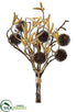 Silk Plants Direct Dried Look Thistle, Catkin Bundle - Brown Two Tone - Pack of 12