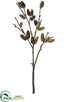 Silk Plants Direct Pine Cone Spray - Brown Two Tone - Pack of 6