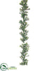 Silk Plants Direct Plastic Boxwood Garland - Green Two Tone - Pack of 6