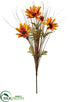 Silk Plants Direct Rudbeckia, Grass Spray - Orange Two Tone - Pack of 12