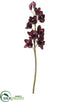 Silk Plants Direct Cymbidium Orchid Spray - Burgundy Two Tone - Pack of 6