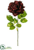 Silk Plants Direct Jewel Velvet Rose Spray - Burgundy - Pack of 12