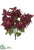 Silk Plants Direct Velvet Poinsettia Bush - Burgundy - Pack of 4
