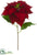 Velvet Royal Poinsettia Spray - Burgundy - Pack of 12
