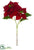 Velvet Royal Poinsettia Spray - Burgundy - Pack of 6