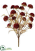 Silk Plants Direct Onion Ball Bush - Burgundy - Pack of 6