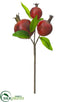 Silk Plants Direct Pomegranate Pick - Red Burgundy - Pack of 12