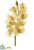 Silk Plants Direct Cymbidium Orchid Spray - Yellow Burgundy - Pack of 6