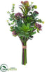 Silk Plants Direct Succulent Bouquet - Green Burgundy - Pack of 2
