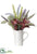 Silk Plants Direct Herb Garden, Lavender, Eucalyptus - Green Burgundy - Pack of 6