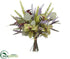 Silk Plants Direct Herb, Lavender Bouquet - Green Burgundy - Pack of 6