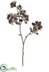 Silk Plants Direct Fall Blossom Spray - Green Burgundy - Pack of 12