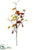 Silk Plants Direct Gingko Leaf Spray - Orange Burgundy - Pack of 12