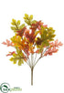 Silk Plants Direct Oak Leaf Bush - Orange Burgundy - Pack of 24
