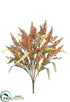 Silk Plants Direct Heather Bush - Orange Burgundy - Pack of 12