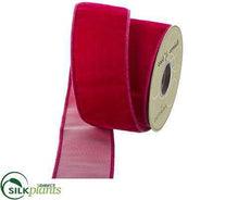 Viscose Velvet Ribbon - Fuchsia - Pack of 12