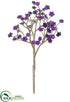 Silk Plants Direct Glittered Rhinestone Flower Spray - Purple - Pack of 12