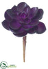 Silk Plants Direct Echeveria Pick - Purple - Pack of 24