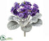 Silk Plants Direct African Violet Bush - Purple - Pack of 24