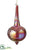 Glass Finial Ornament - Purple - Pack of 4