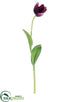 Silk Plants Direct Tulip Spray - Purple - Pack of 12