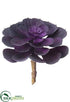 Silk Plants Direct Echeveria Pick - Purple - Pack of 6