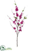 Silk Plants Direct Mt Peach Blossom - Purple - Pack of 6