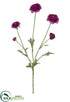 Silk Plants Direct Ranunculus Spray - Purple - Pack of 6