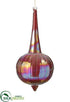 Silk Plants Direct Glass Finial Ornament - Purple - Pack of 2