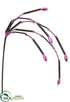 Silk Plants Direct Glitter Hanging Bead Spray - Black Purple - Pack of 12